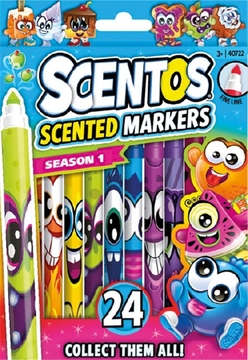 Scentos Scented Markers 24 count Season 1 BRAND NEW Collectible